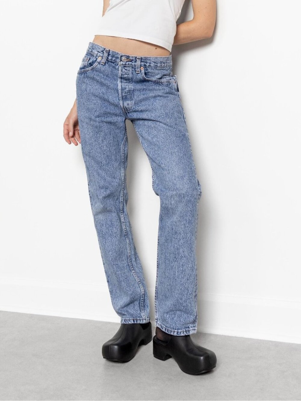 Vintage Levi's 501 Acid Wash Jeans, Relaxed Fit, 90s Denim / Small